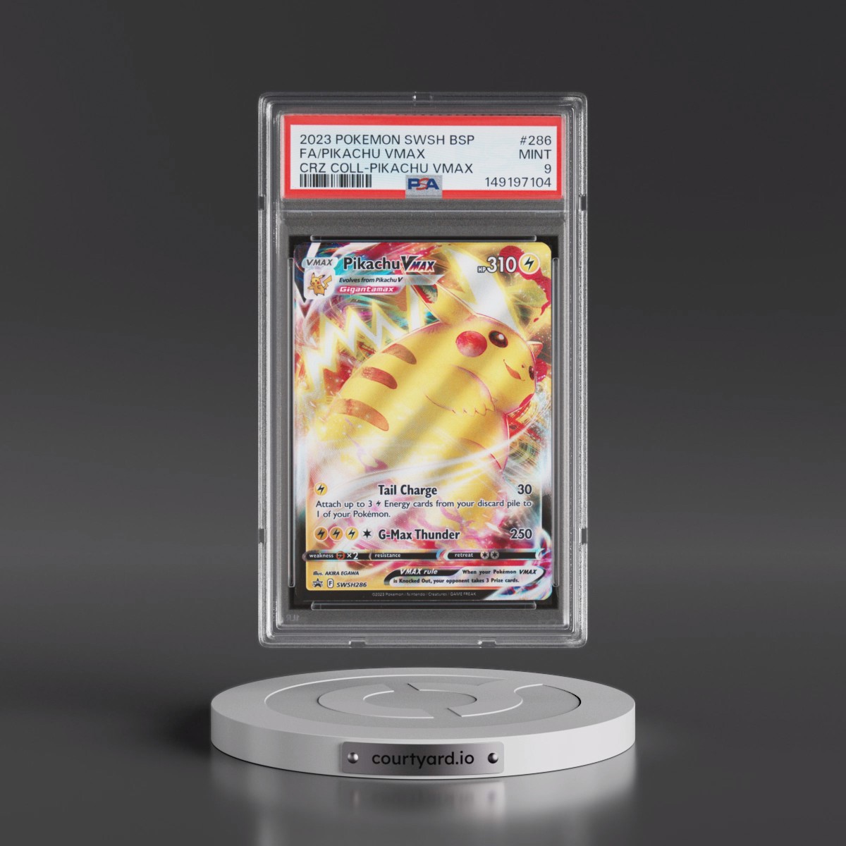 2023 Pokémon Swsh Black Star Promo #286 Pikachu Vmax - Full Art Crown Zenith Collections-Pikachu Vmax (PSA 9 MINT)