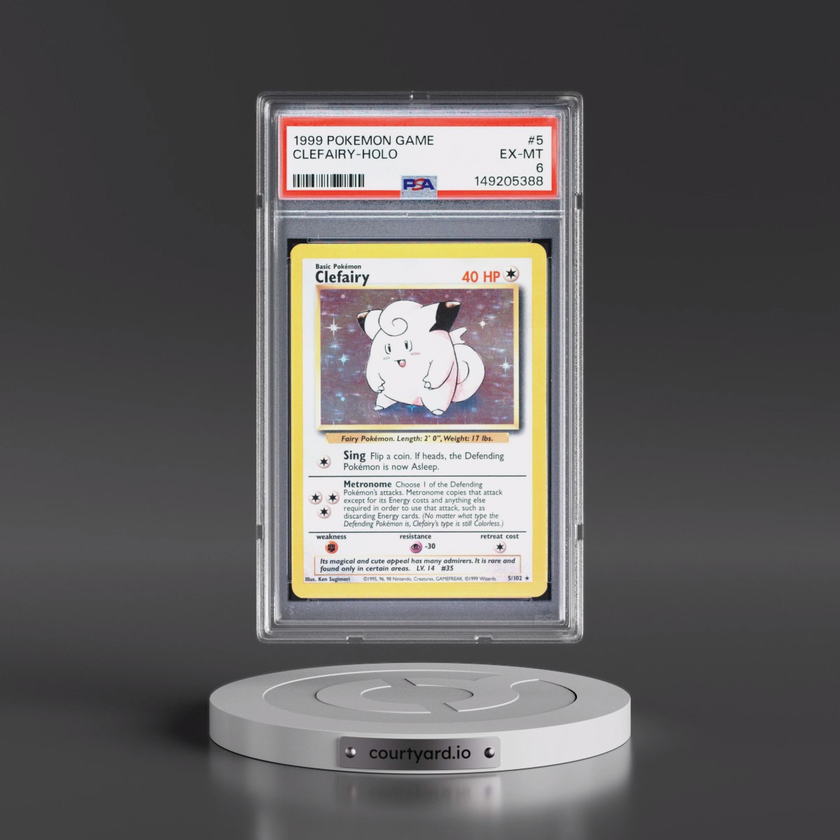 1999 Pokémon Game #5 Clefairy - Holo (PSA 6 EX-MT)