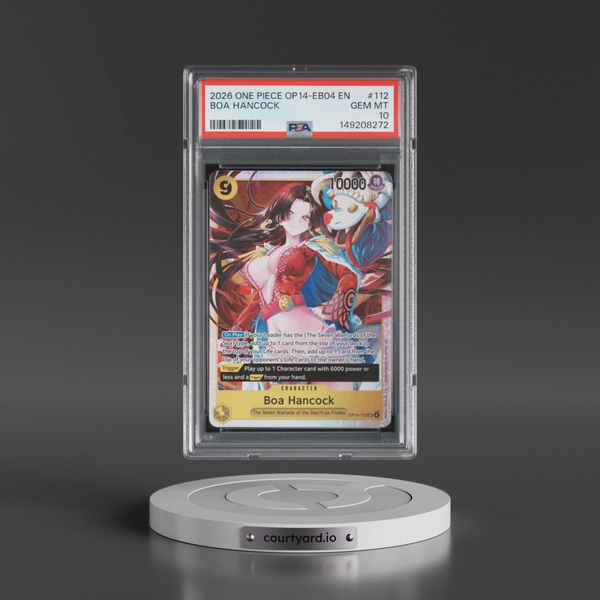 2026 One Piece OP14-EB04-the Azure Sea's Seven #112 Boa Hancock (PSA 10 GEM MINT)
