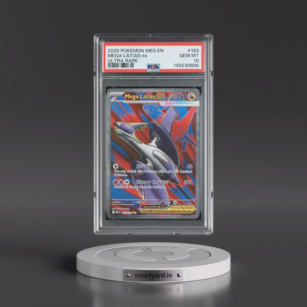 2025 Pokémon Meg EN-Mega Evolution #163 Mega Latias EX - Holo Ultra Rare (PSA 10 GEM MINT)