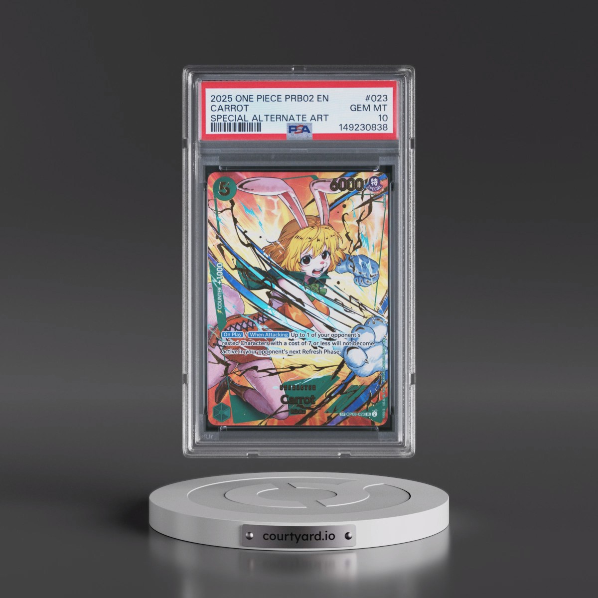 2025 One Piece PRB02-Premium Booster -One Piece Card the Best- Vol.2 #023 Carrot - Special Alternate Art (PSA 10 GEM MINT)