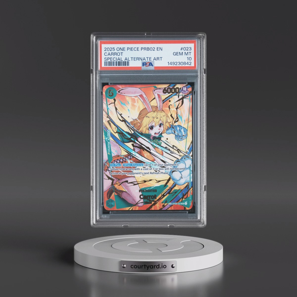 2025 One Piece PRB02-Premium Booster -One Piece Card the Best- Vol.2 #023 Carrot - Special Alternate Art (PSA 10 GEM MINT)