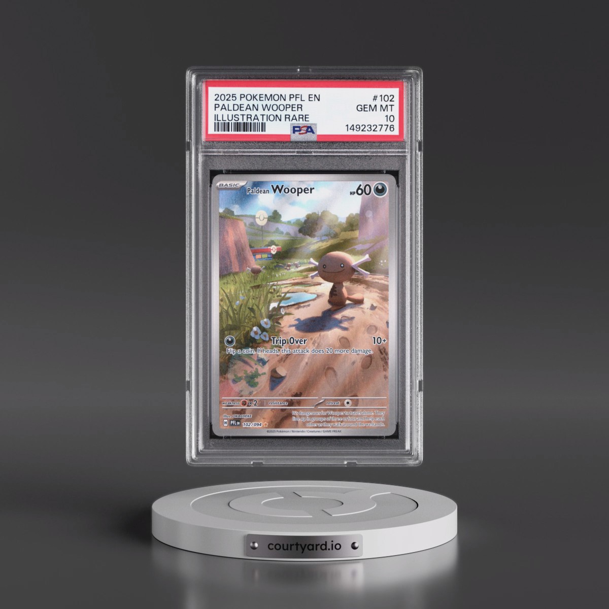2025 Pokémon Pfl EN-Phantasmal Flames #102 Paldean Wooper - Illustration Rare (PSA 10 GEM MINT)