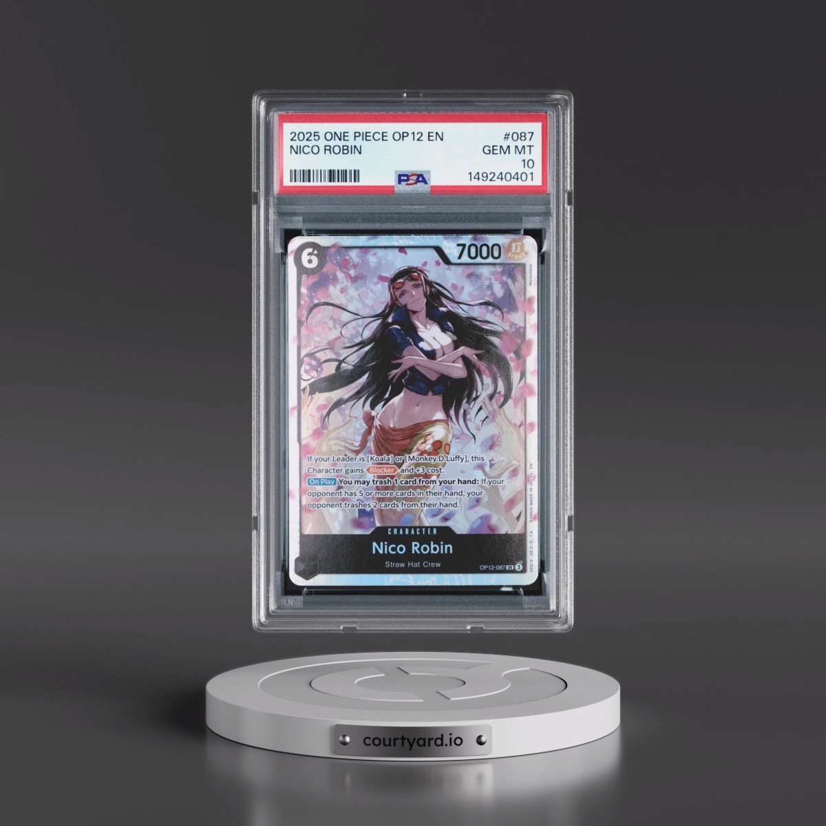 2025 One Piece OP12-Legacy of the Master #087 Nico Robin (PSA 10 GEM MINT)