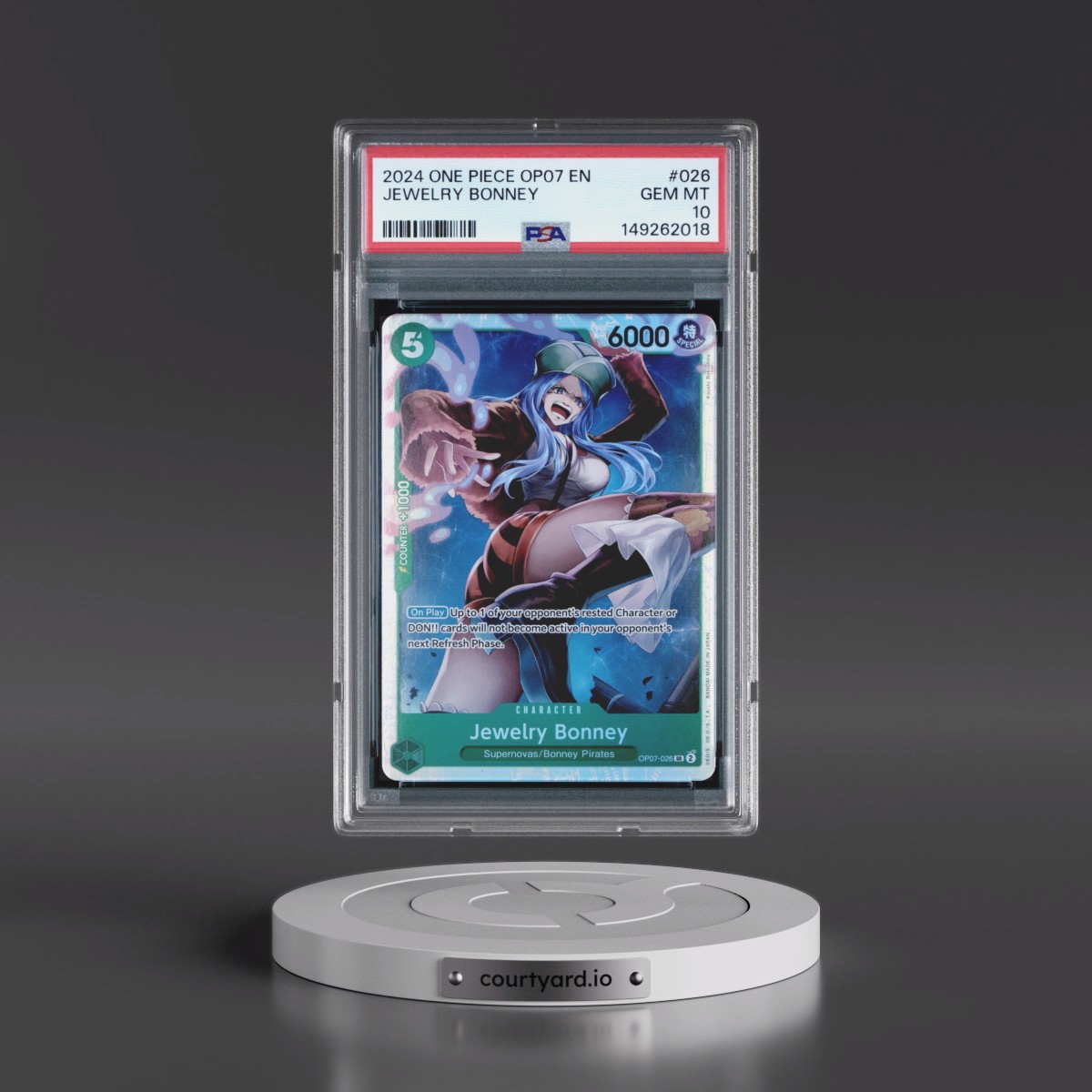 2024 One Piece OP07-500 Years in the Future #026 Jewelry Bonney (PSA 10 GEM MINT)