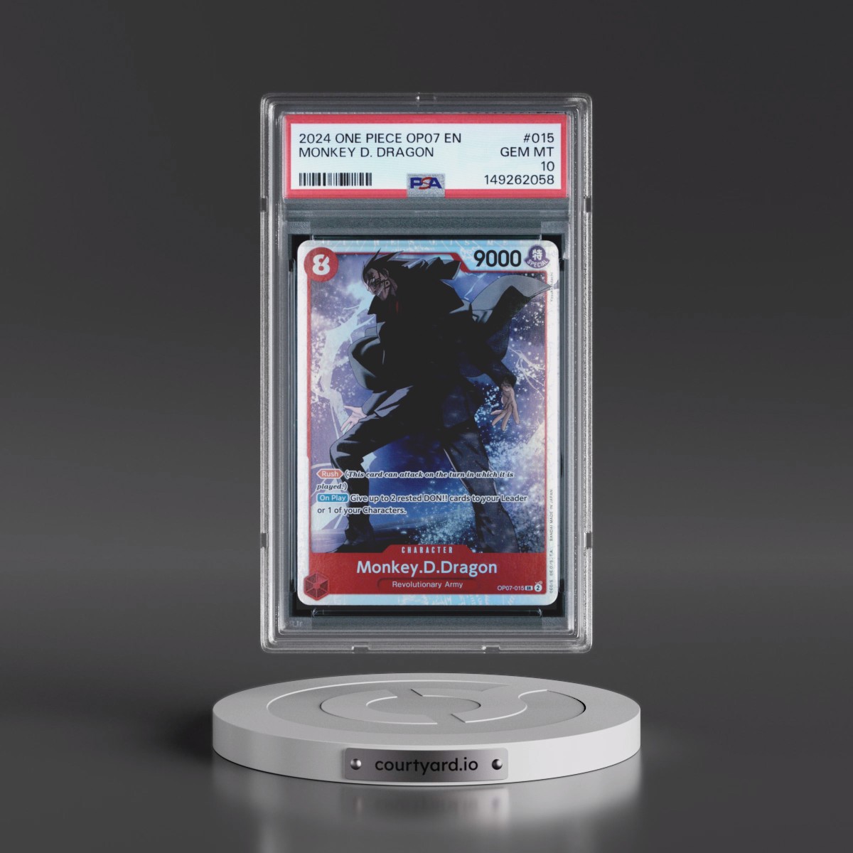 2024 One Piece OP07-500 Years in the Future #015 Monkey D. Dragon (PSA 10 GEM MINT)