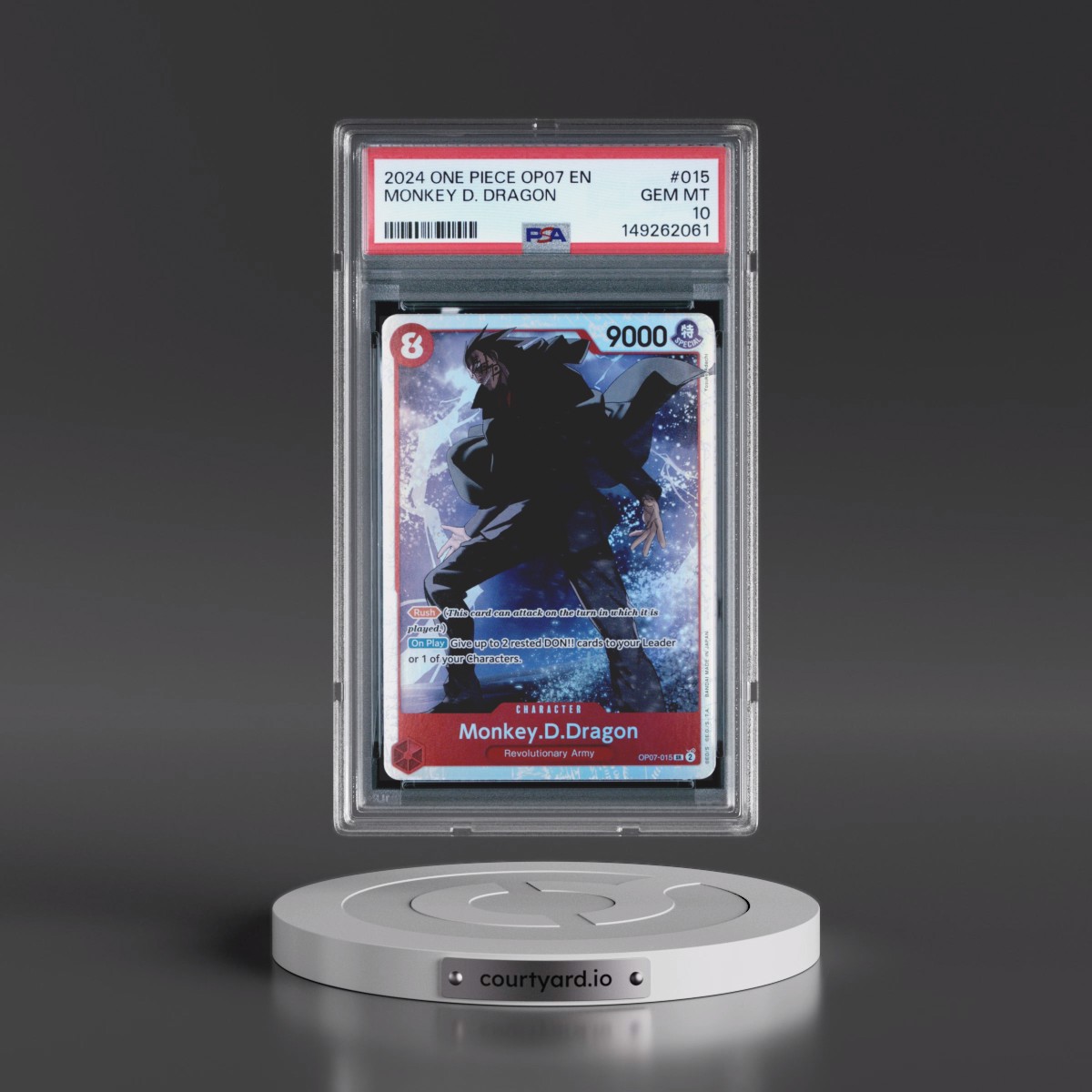 2024 One Piece OP07-500 Years in the Future #015 Monkey D. Dragon (PSA 10 GEM MINT)