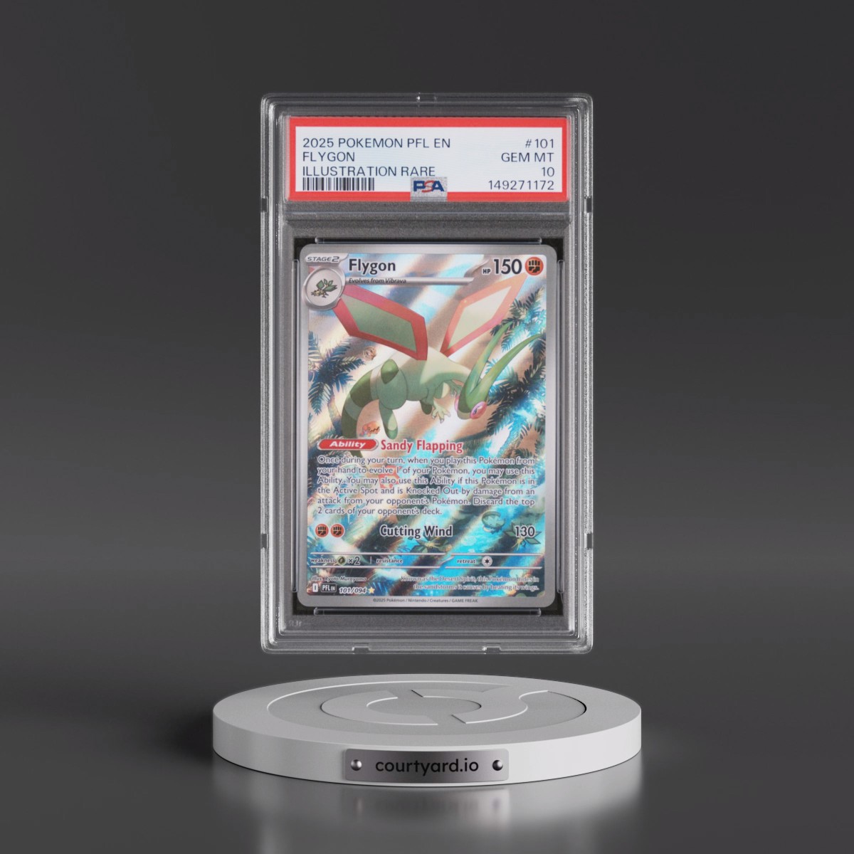 2025 Pokémon Pfl EN-Phantasmal Flames #101 Flygon - Illustration Rare (PSA 10 GEM MINT)