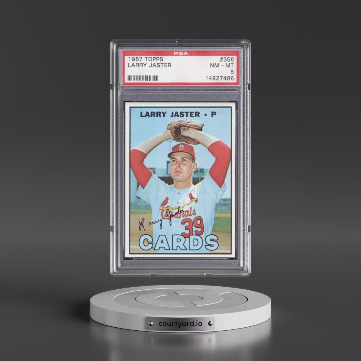 1967 Topps #356 Larry Jaster (PSA 8 NM-MT)