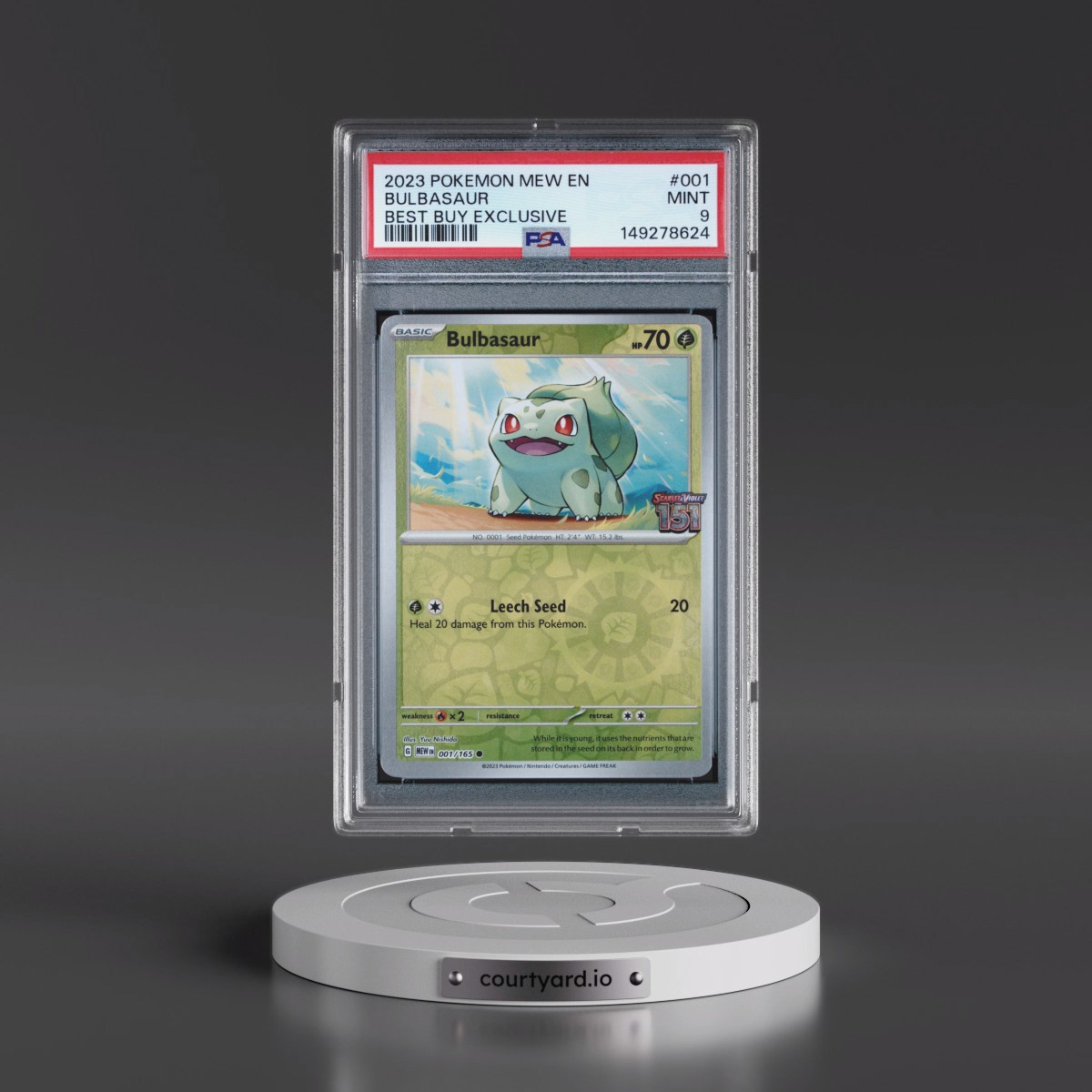 2023 Pokémon Mew EN-151 #001 Bulbasaur - Best Buy Exclusive (PSA 9 MINT)