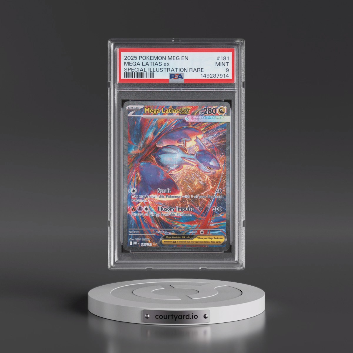 2025 Pokémon Meg EN-Mega Evolution #181 Mega Latias EX - Holo Special Illustration Rare (PSA 9 MINT)