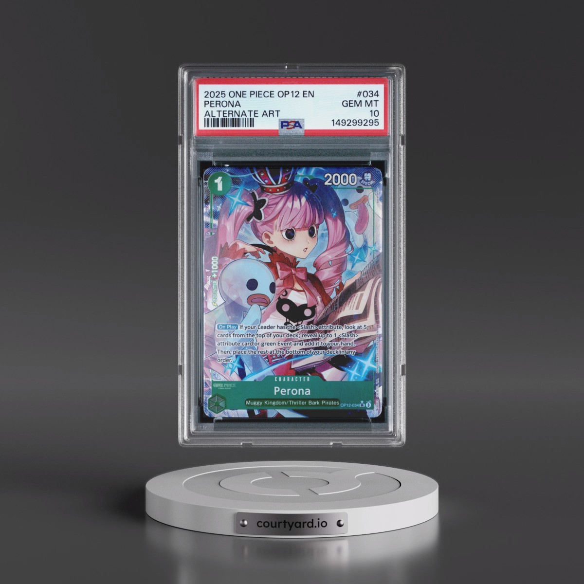 2025 One Piece OP12-Legacy of the Master #034 Perona - Alternate Art (PSA 10 GEM MINT)