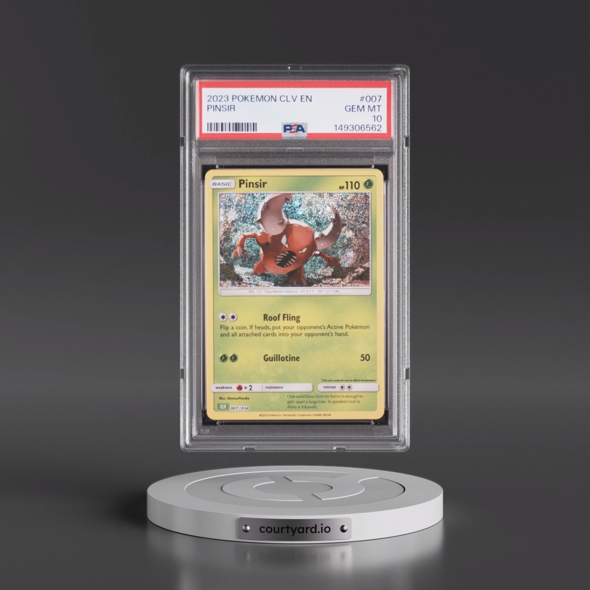 2023 Pokémon CLV-Trading Card Game Classic Venusaur & Lugia EX Deck #007 Pinsir (PSA 10 GEM MINT)