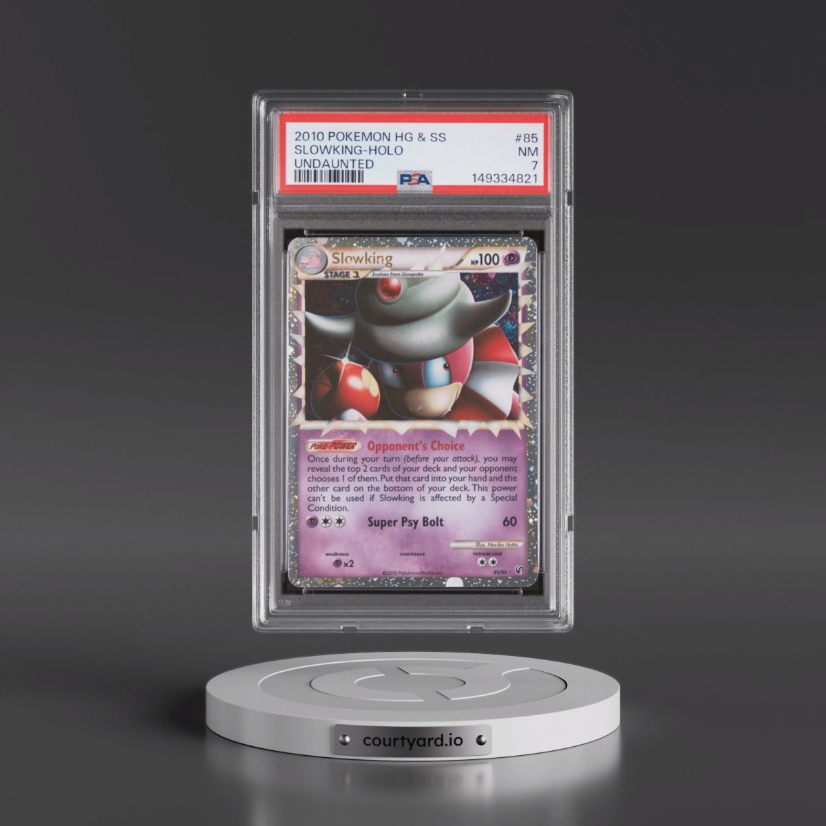 2010 Pokémon Heartgold & Soulsilver Undaunted #85 Slowking - Holo (PSA 7 NM)
