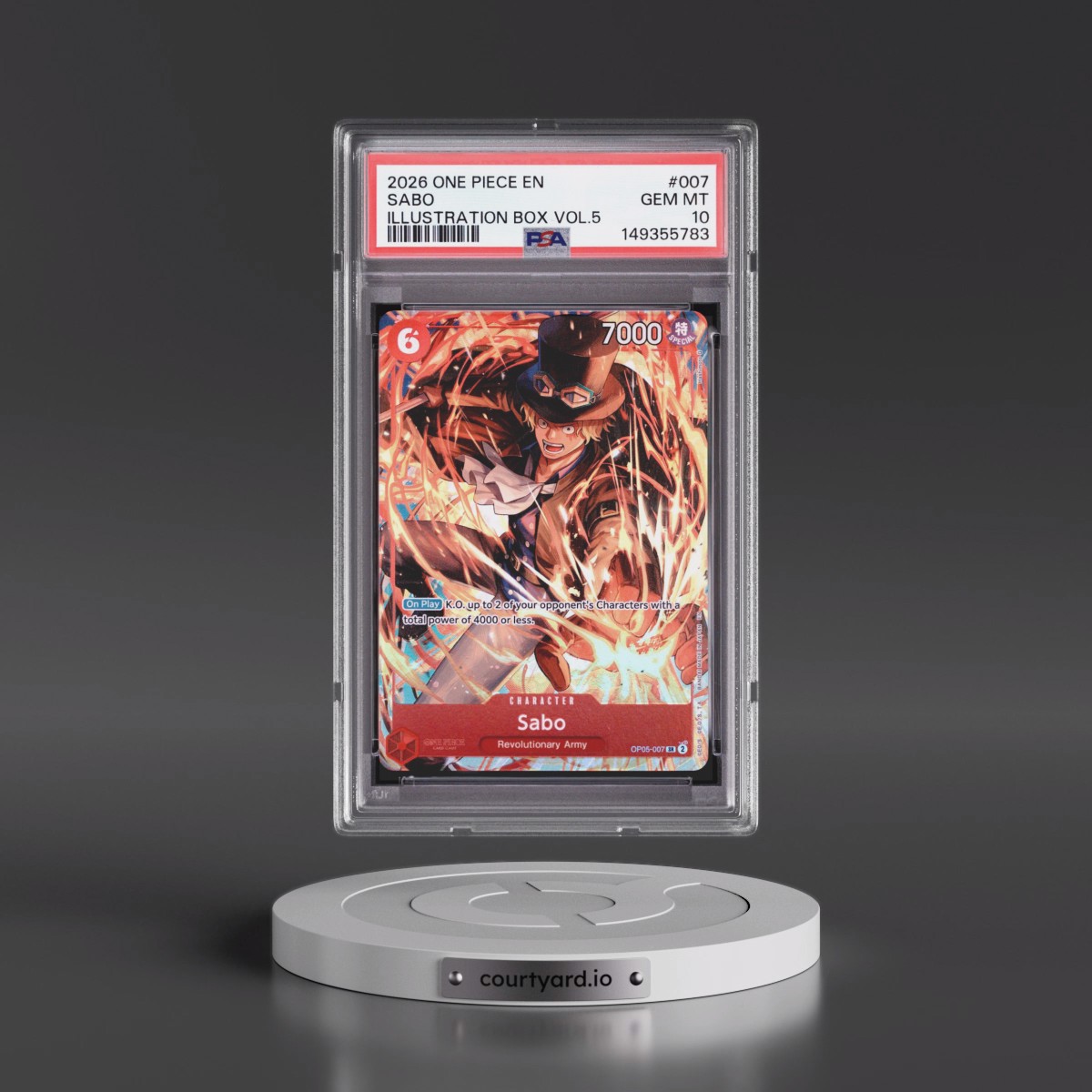 2026 One Piece Promos #007 Sabo - Illustration Box Vol.5 (PSA 10 GEM MINT)