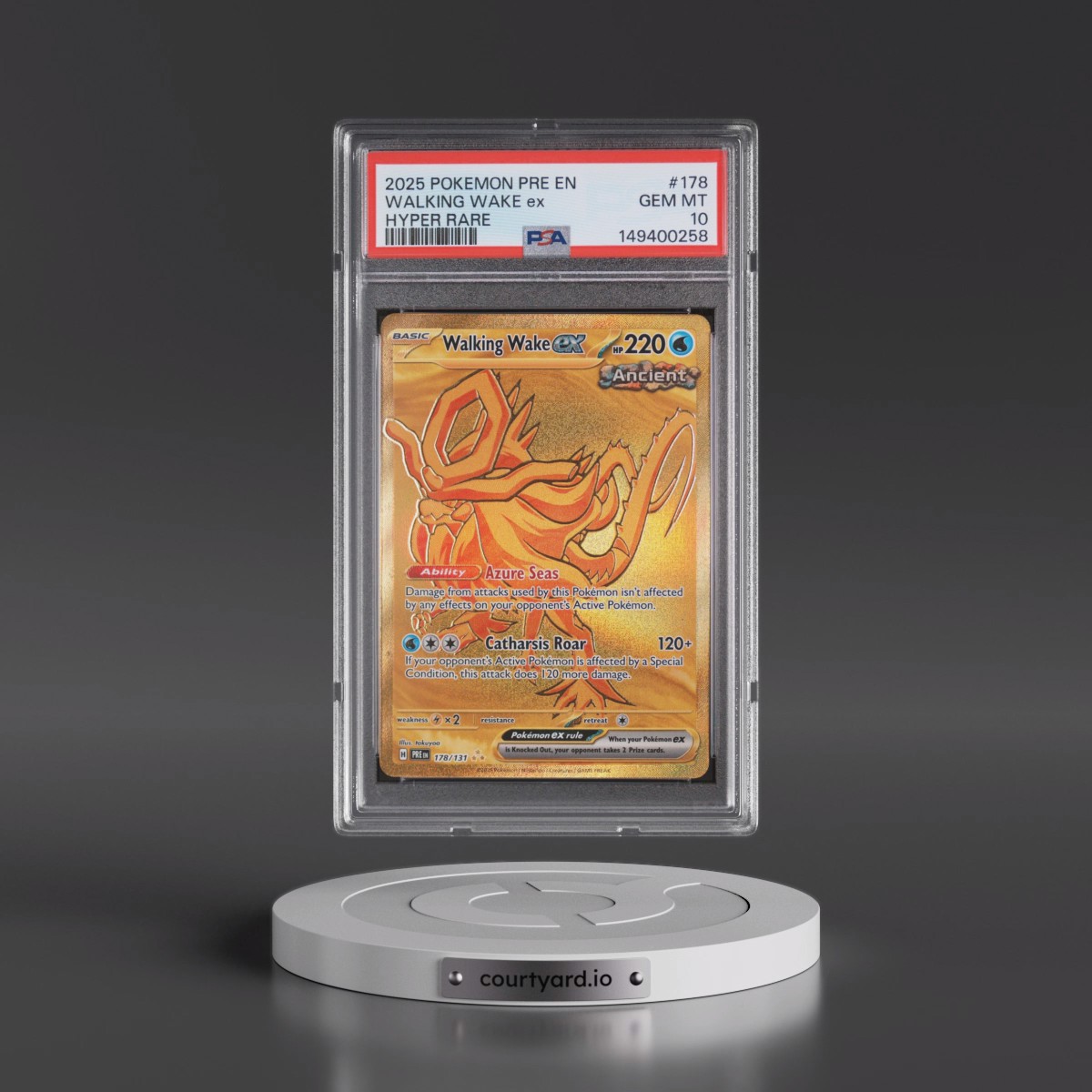 2025 Pokémon Pre EN-Prismatic Evolutions #178 Walking Wake EX - Holo Hyper Rare (PSA 10 GEM MINT)