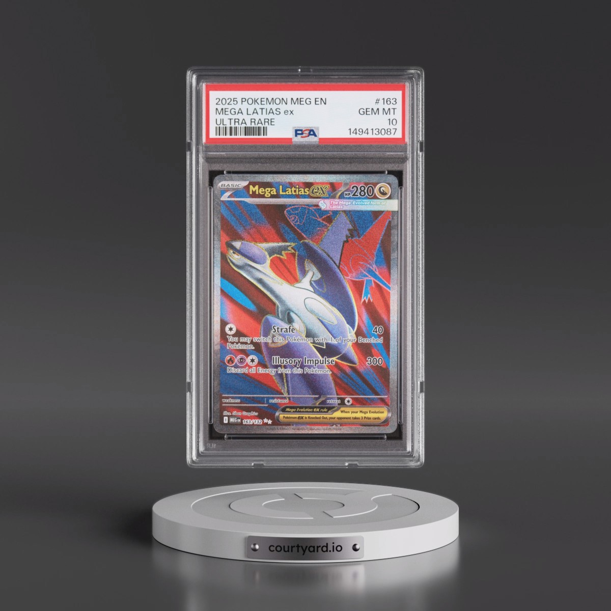 2025 Pokémon Meg EN-Mega Evolution #163 Mega Latias EX - Holo Ultra Rare (PSA 10 GEM MINT)