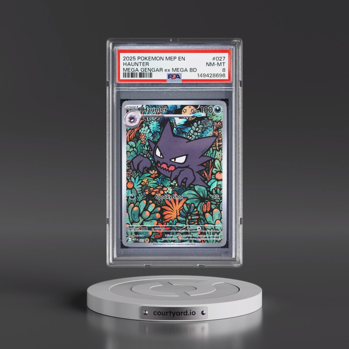 2025 Pokémon Mep EN-Me Black Star Promo #027 Haunter - Mega Gengar EX Mega Battle Deck (PSA 8 NM-MT)