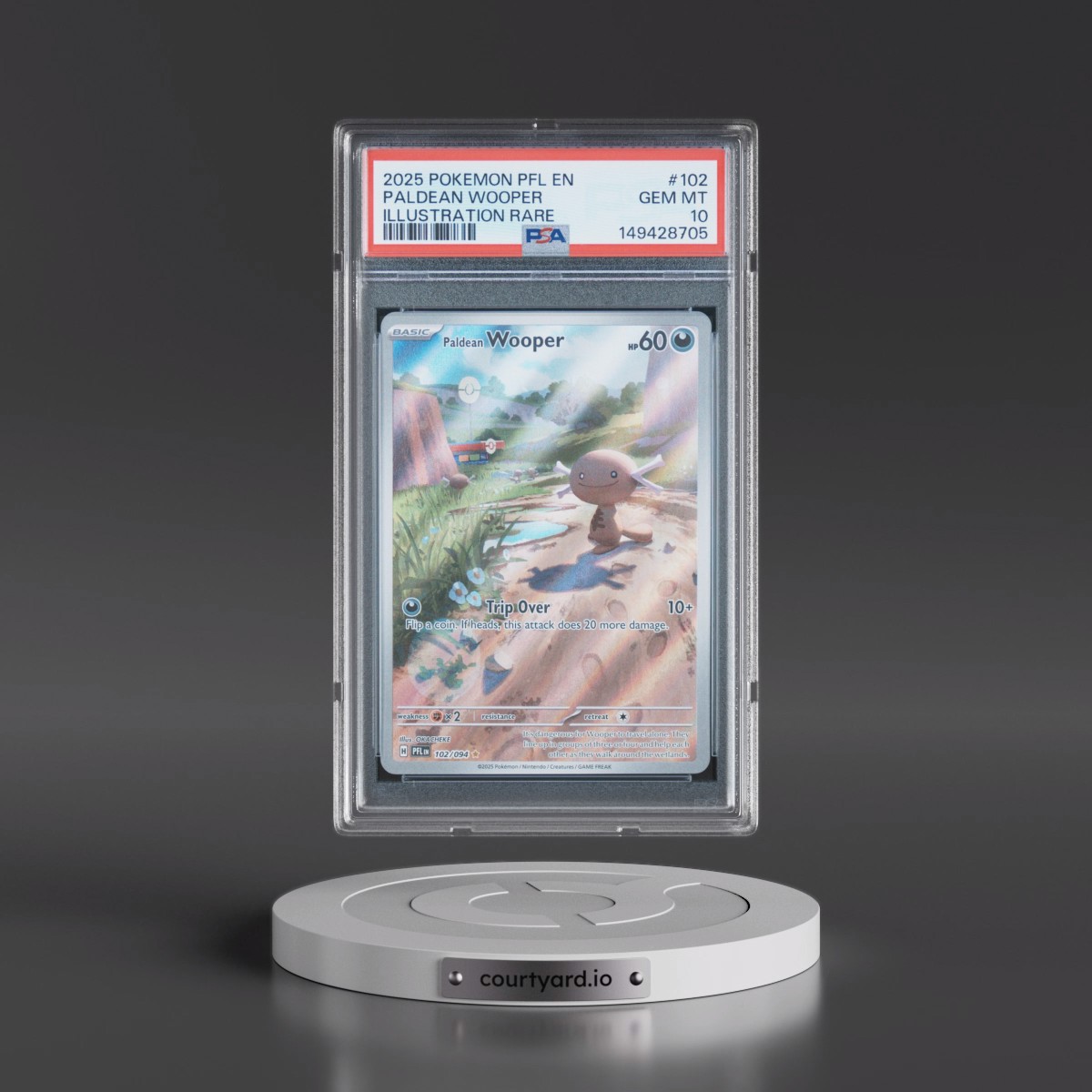 2025 Pokémon Pfl EN-Phantasmal Flames #102 Paldean Wooper - Illustration Rare (PSA 10 GEM MINT)