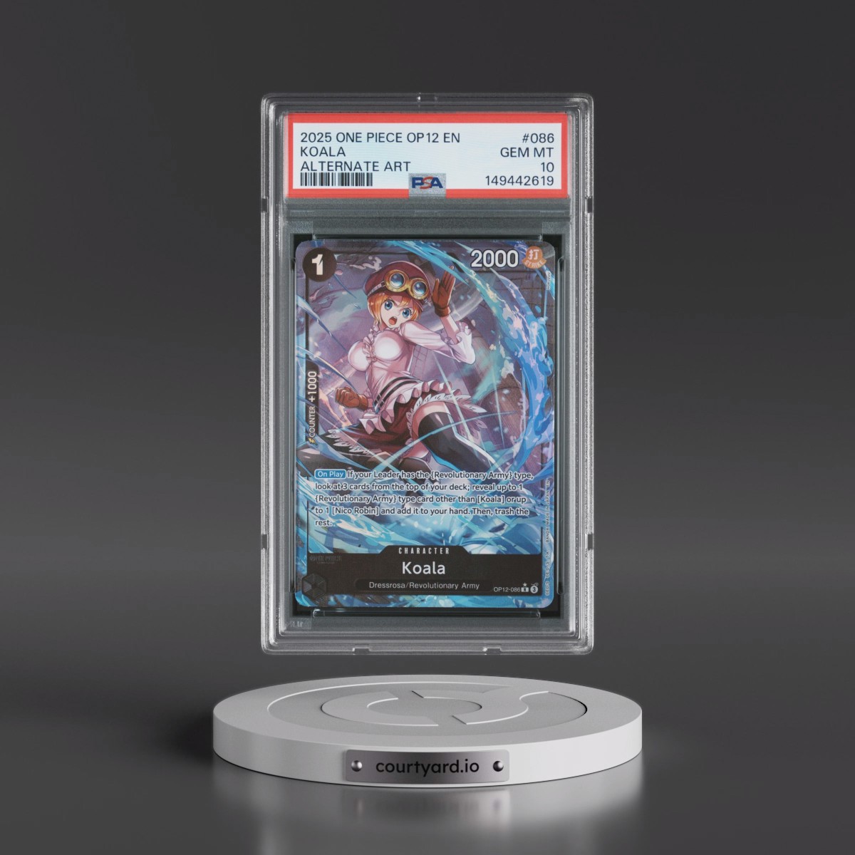 2025 One Piece OP12-Legacy of the Master #086 Koala - Alternate Art (PSA 10 GEM MINT)