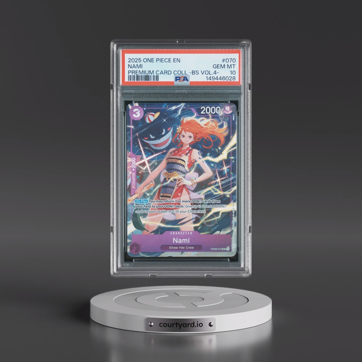 2025 One Piece Premium Card Collection -Best Selection Vol.4 #070 Nami (PSA 10 GEM MINT)