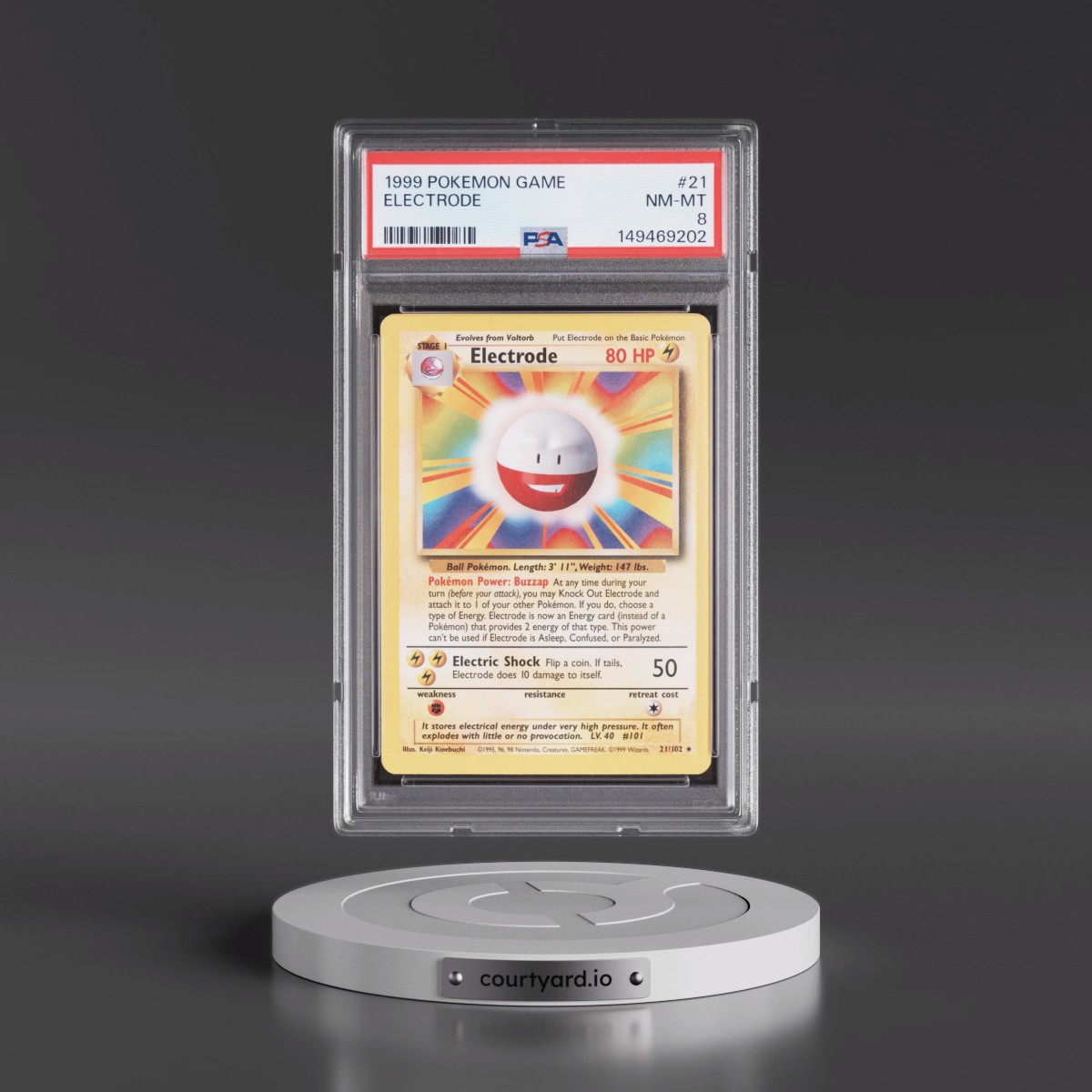 1999 Pokémon Game #21 Electrode (PSA 8 NM-MT)