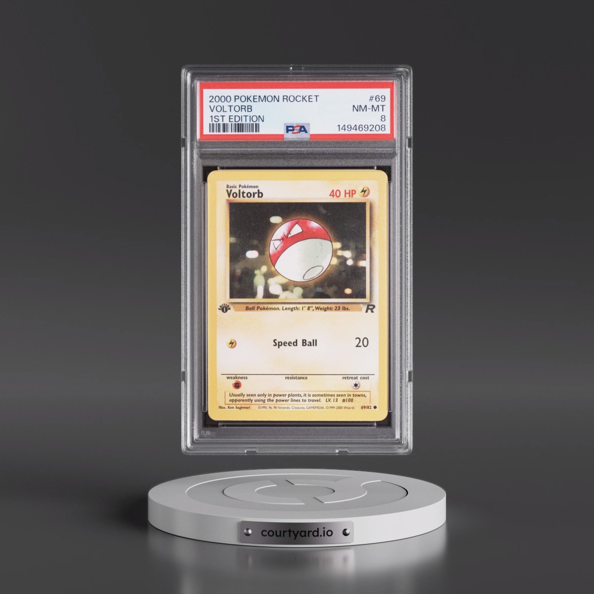 2000 Pokémon Rocket #69 Voltorb - 1st Edition (PSA 8 NM-MT)