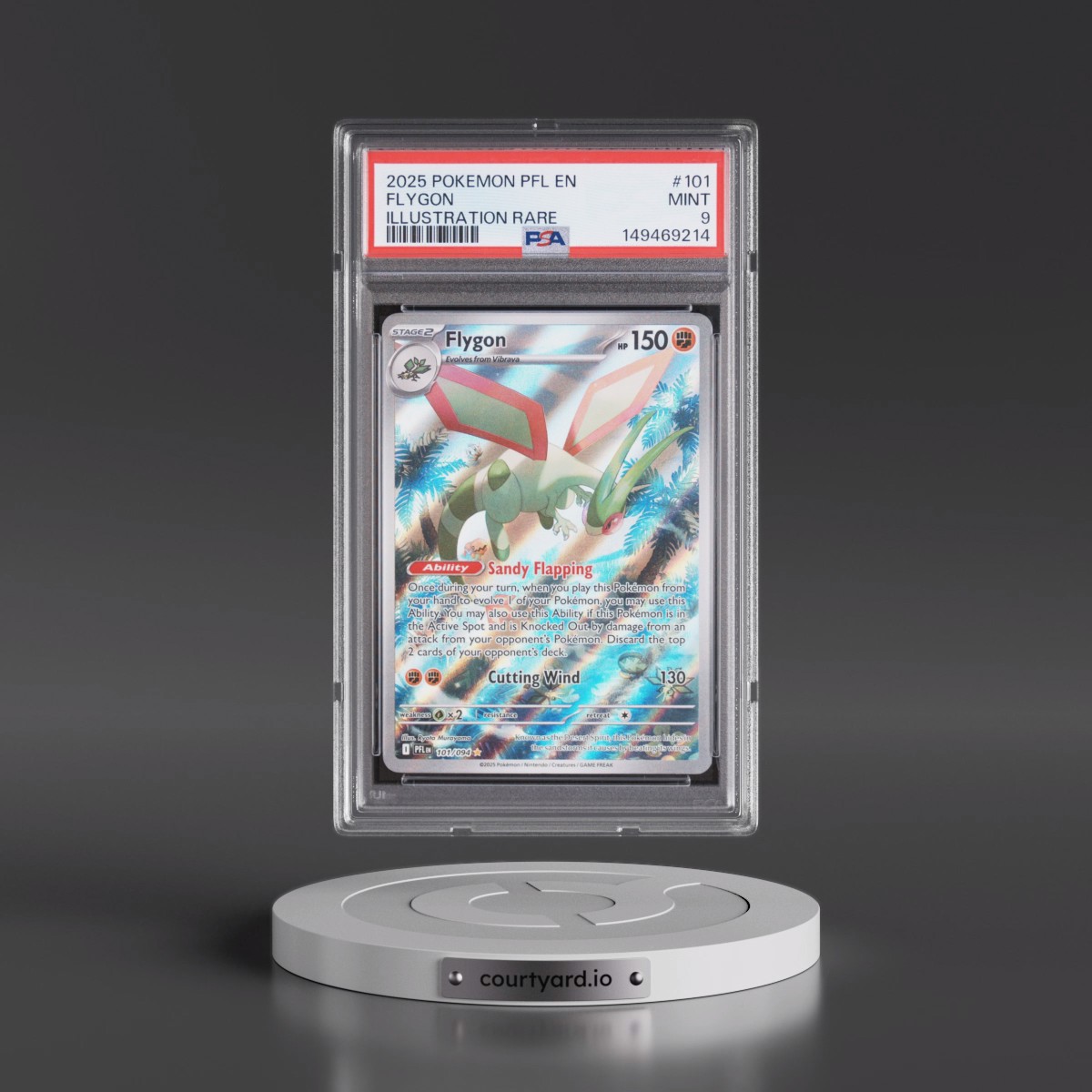 2025 Pokémon Pfl EN-Phantasmal Flames #101 Flygon - Illustration Rare (PSA 9 MINT)