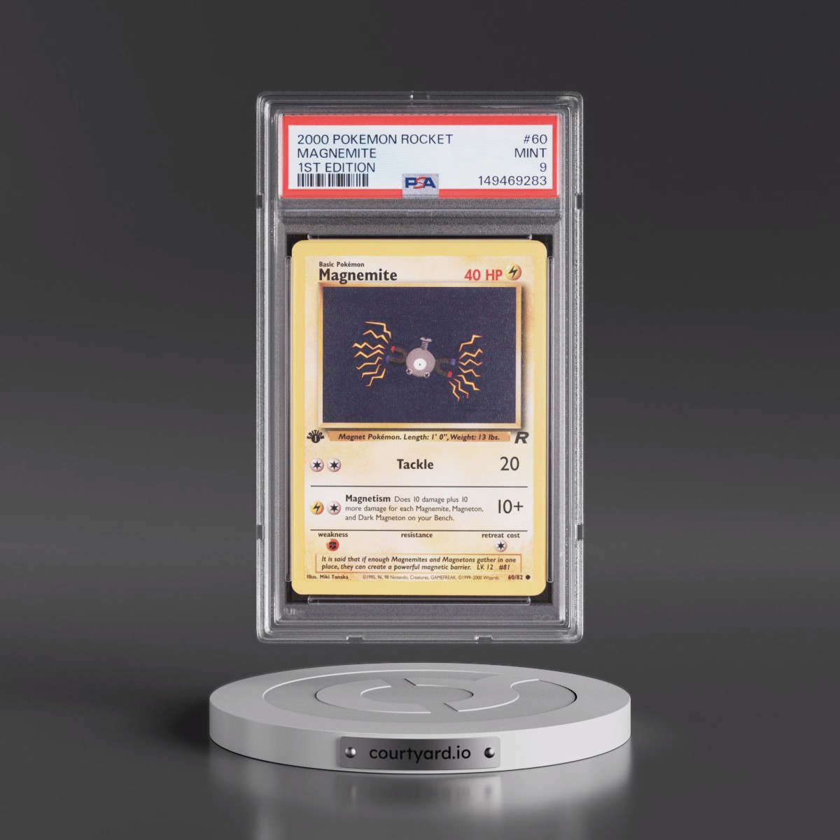 2000 Pokémon Rocket #60 Magnemite - 1st Edition (PSA 9 MINT)