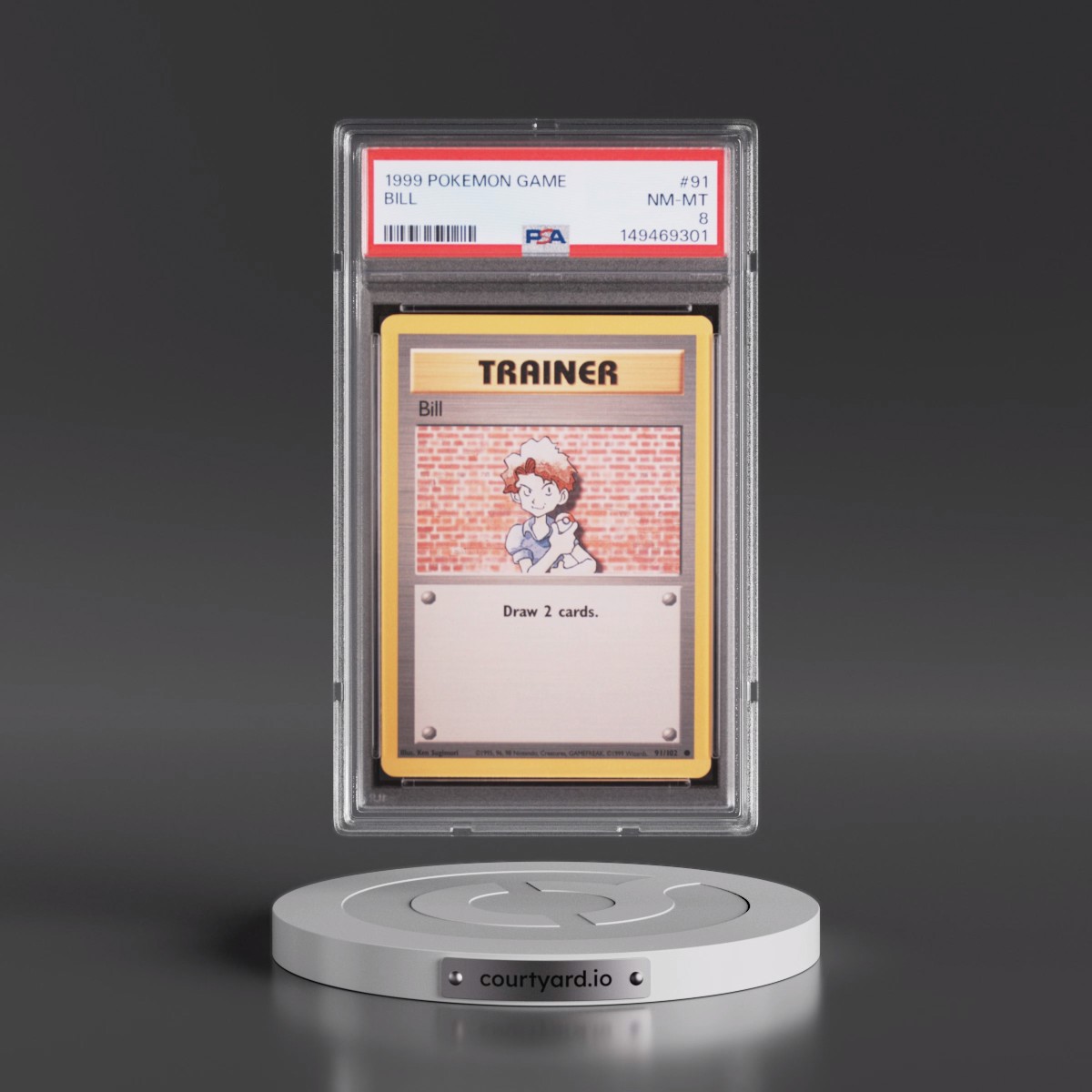 1999 Pokémon Game #91 Bill (PSA 8 NM-MT)