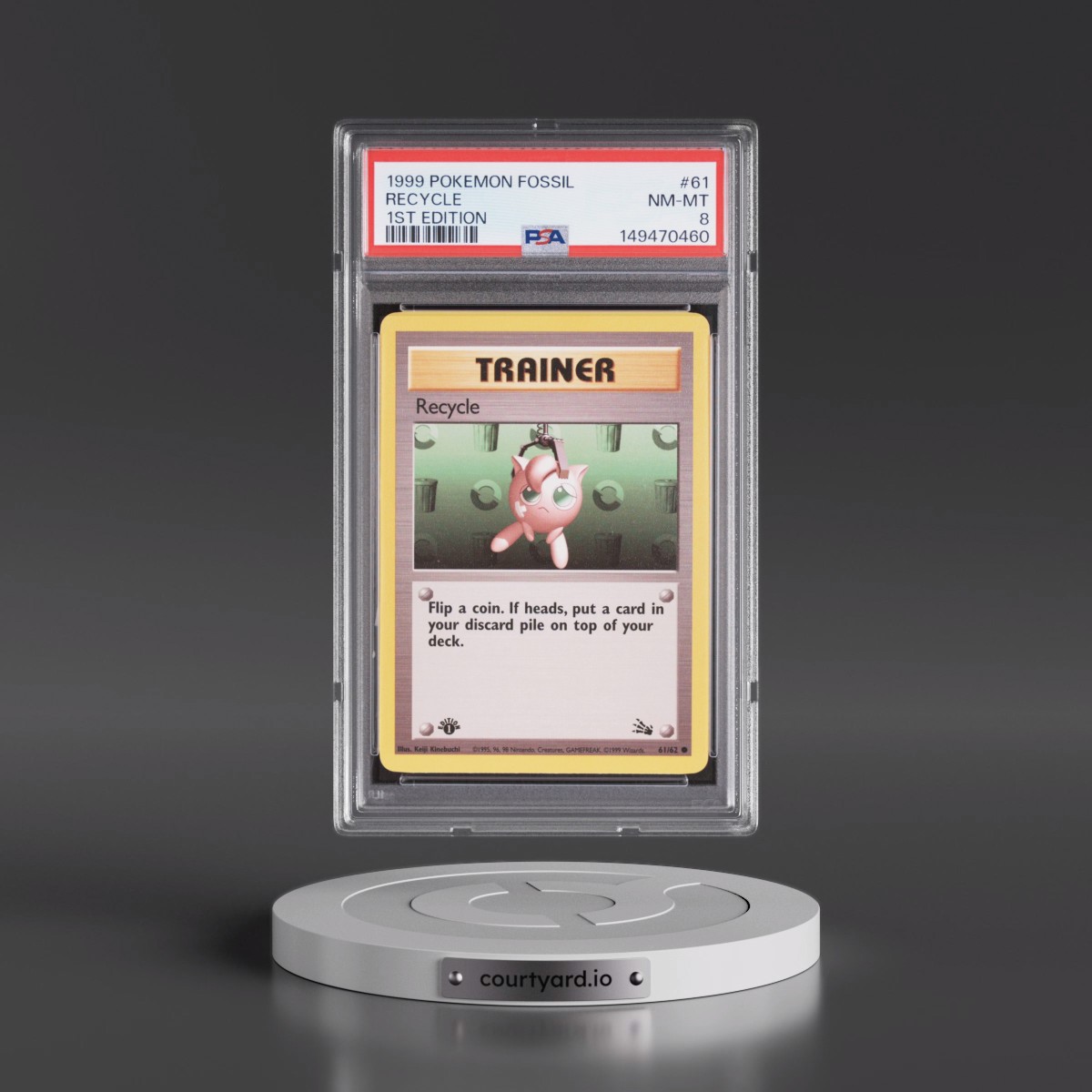 1999 Pokémon Fossil #61 Recycle - 1st Edition (PSA 8 NM-MT)