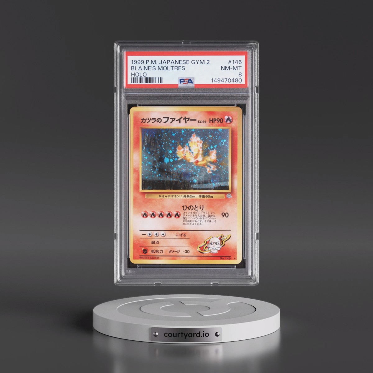 1999 Pokémon Gym 2 #146 Blaine's Moltres - Holo (PSA 8 NM-MT)