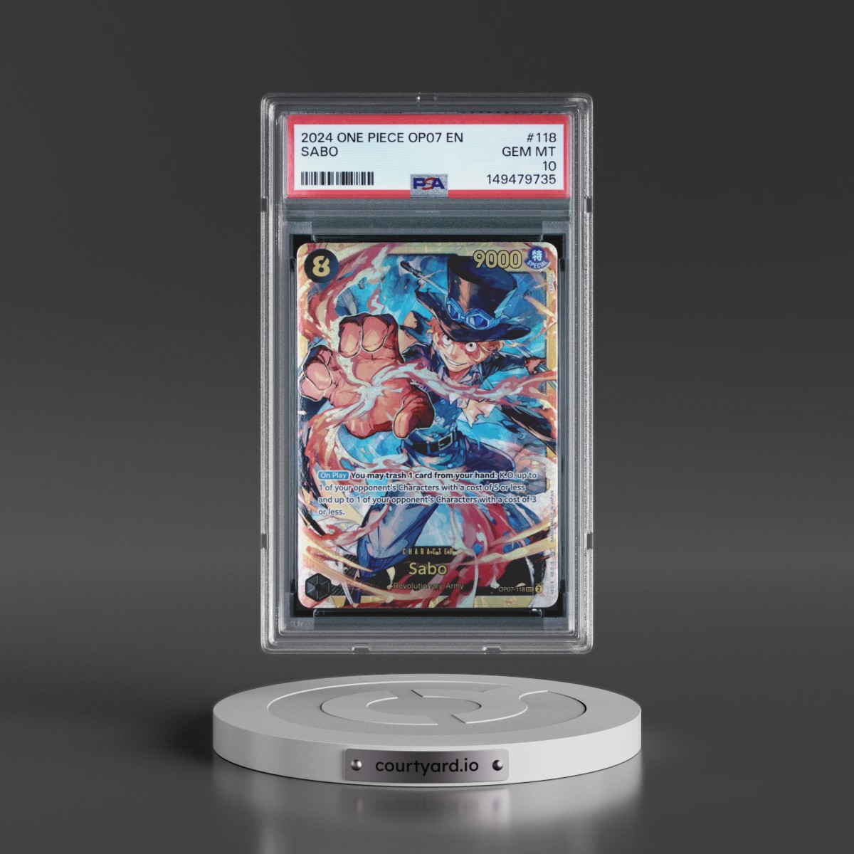 2024 One Piece OP07-500 Years in the Future #118 Sabo (PSA 10 GEM MINT)