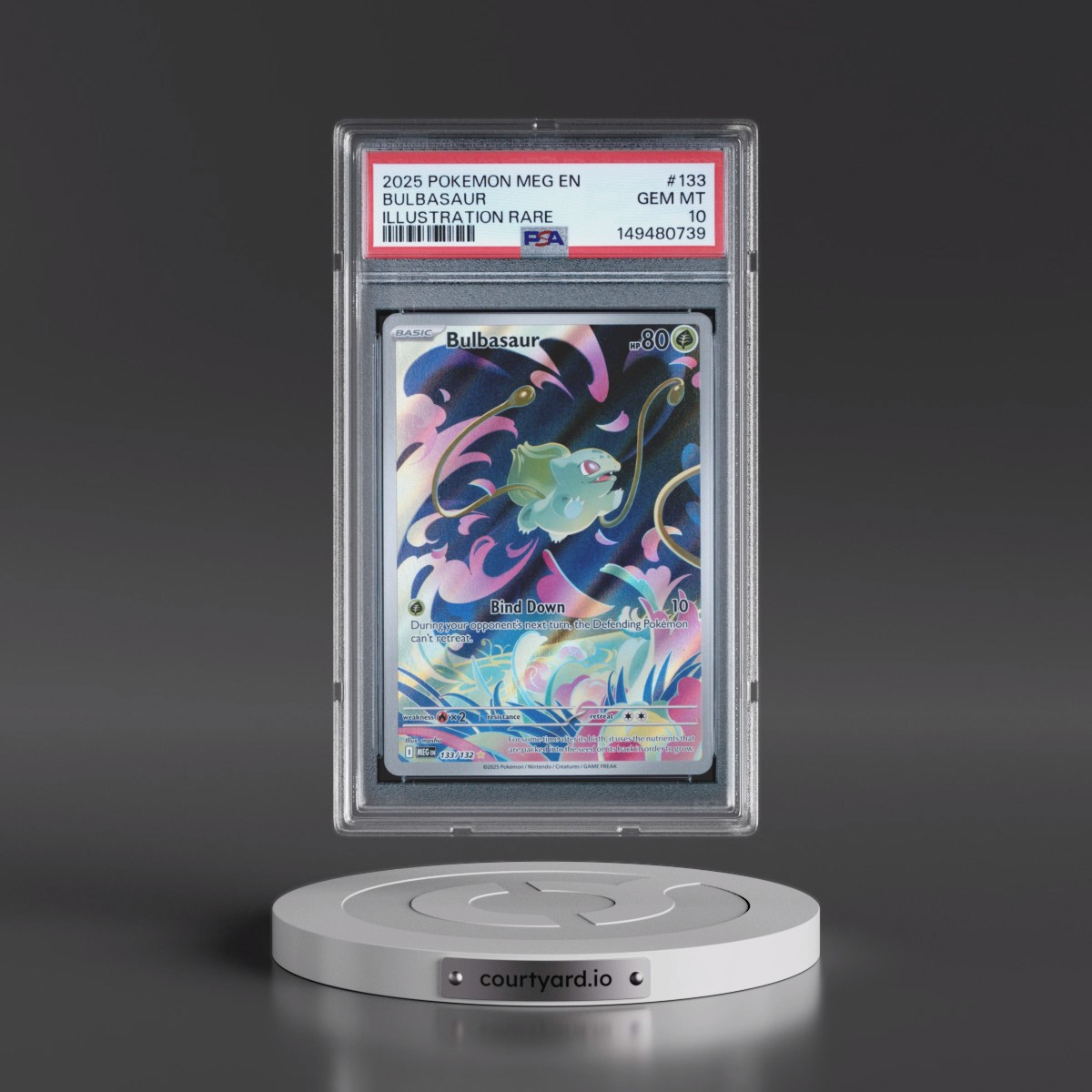 2025 Pokémon Meg EN-Mega Evolution #133 Bulbasaur - Illustration Rare (PSA 10 GEM MINT)