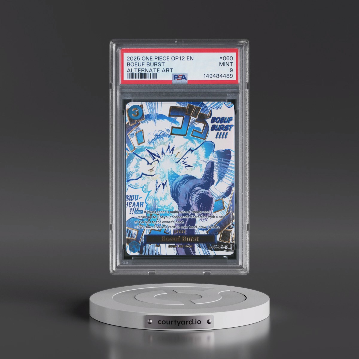 2025 One Piece OP12-Legacy of the Master #060 Boeuf Burst - Alternate Art (PSA 9 MINT)