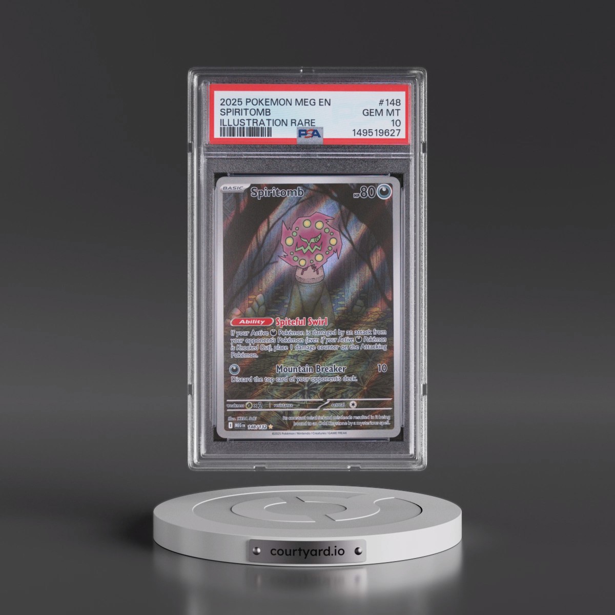 2025 Pokémon Meg EN-Mega Evolution #148 Spiritomb - Illustration Rare (PSA 10 GEM MINT)