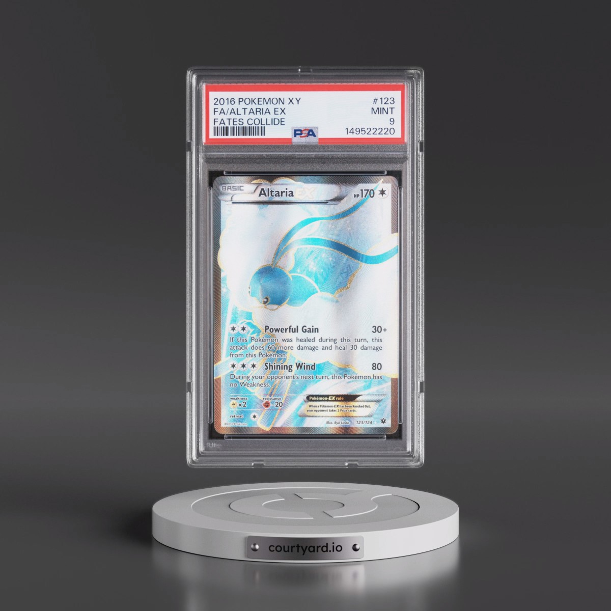 2016 Pokémon XY Fates Collide #123 Altaria EX - Holo Full Art (PSA 9 MINT)