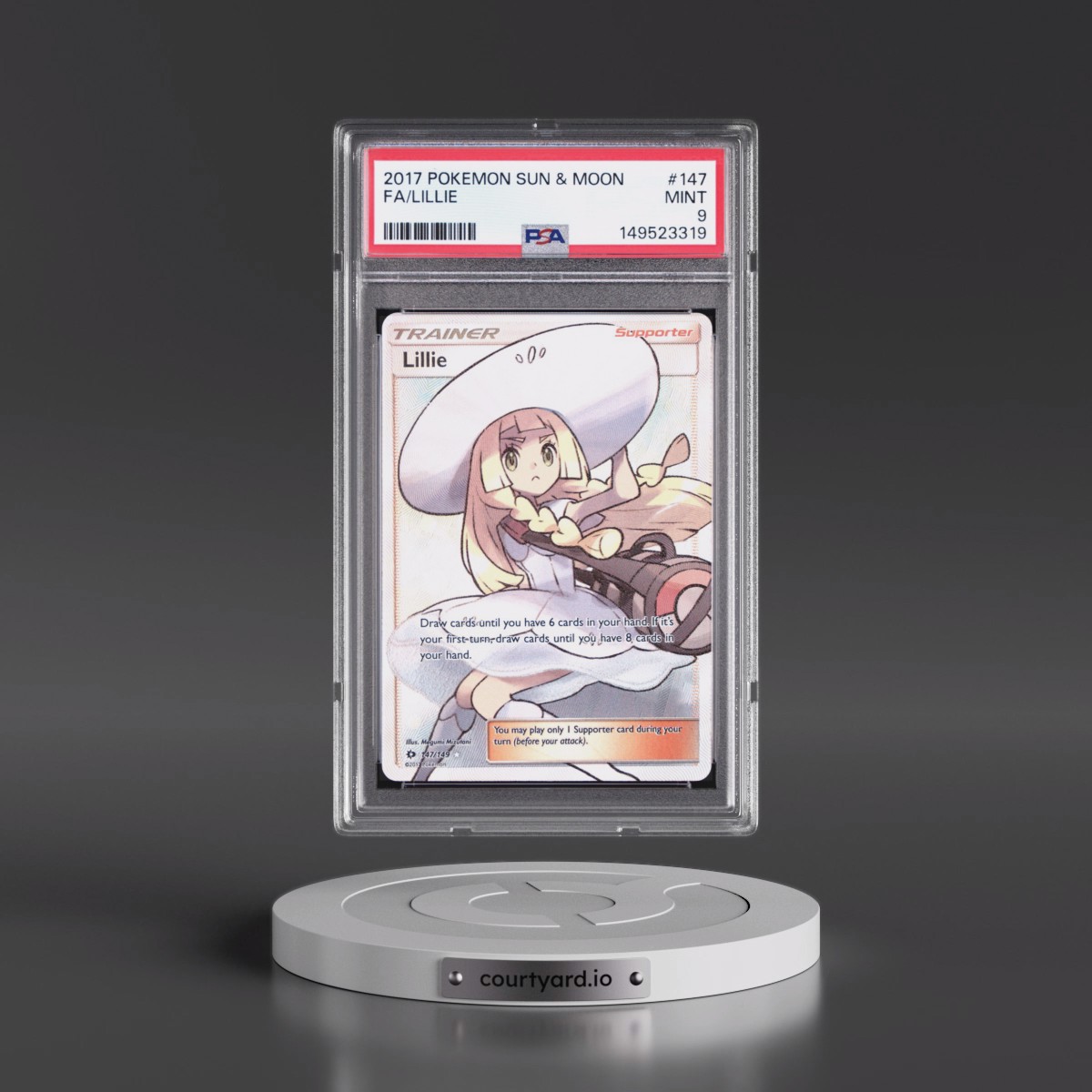2017 Pokémon Sun & Moon #147 Lillie - Full Art (PSA 9 MINT)