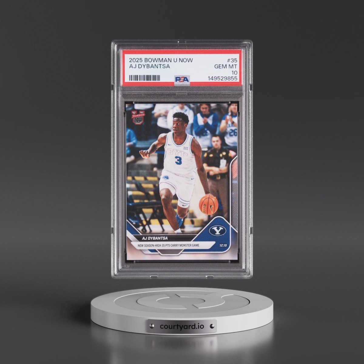 2025 Bowman U Now #35 AJ Dybantsa (PSA 10 GEM MINT)