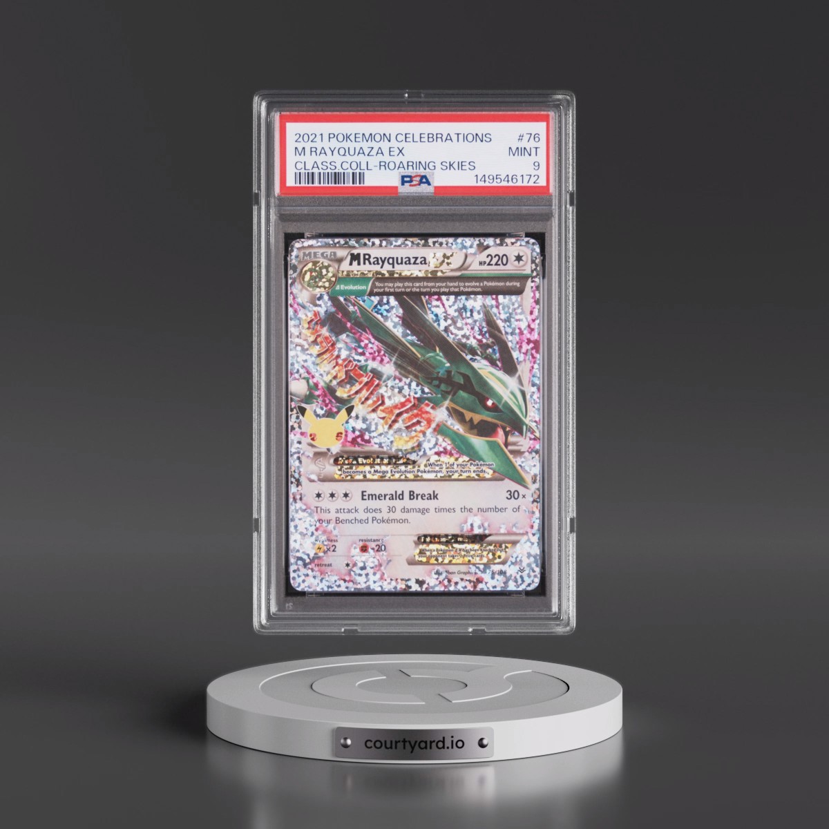 2021 Pokémon Celebrations Classic Collection #76 M Rayquaza EX - Holo (PSA 9 MINT)