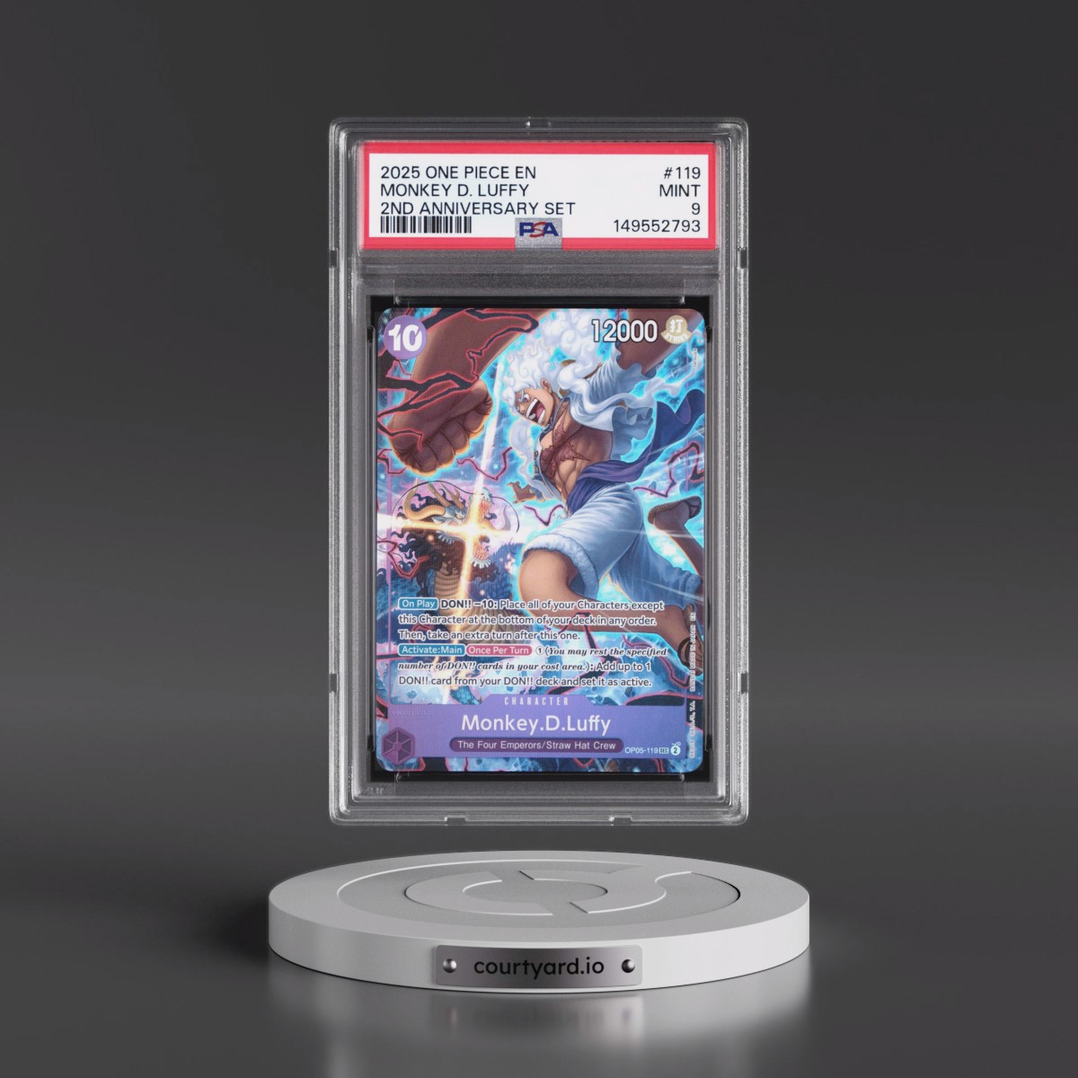 2025 One Piece English Version 2nd Anniversary Set #119 Monkey D. Luffy (PSA 9 MINT)