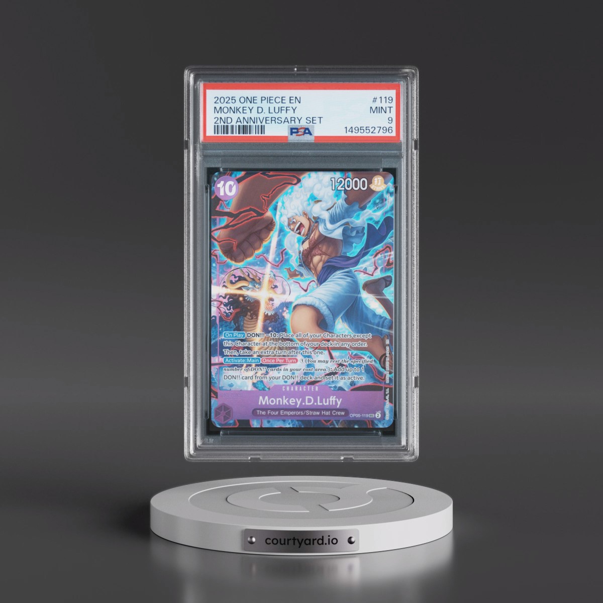 2025 One Piece English Version 2nd Anniversary Set Monkey D. Luffy #119 PSA 9