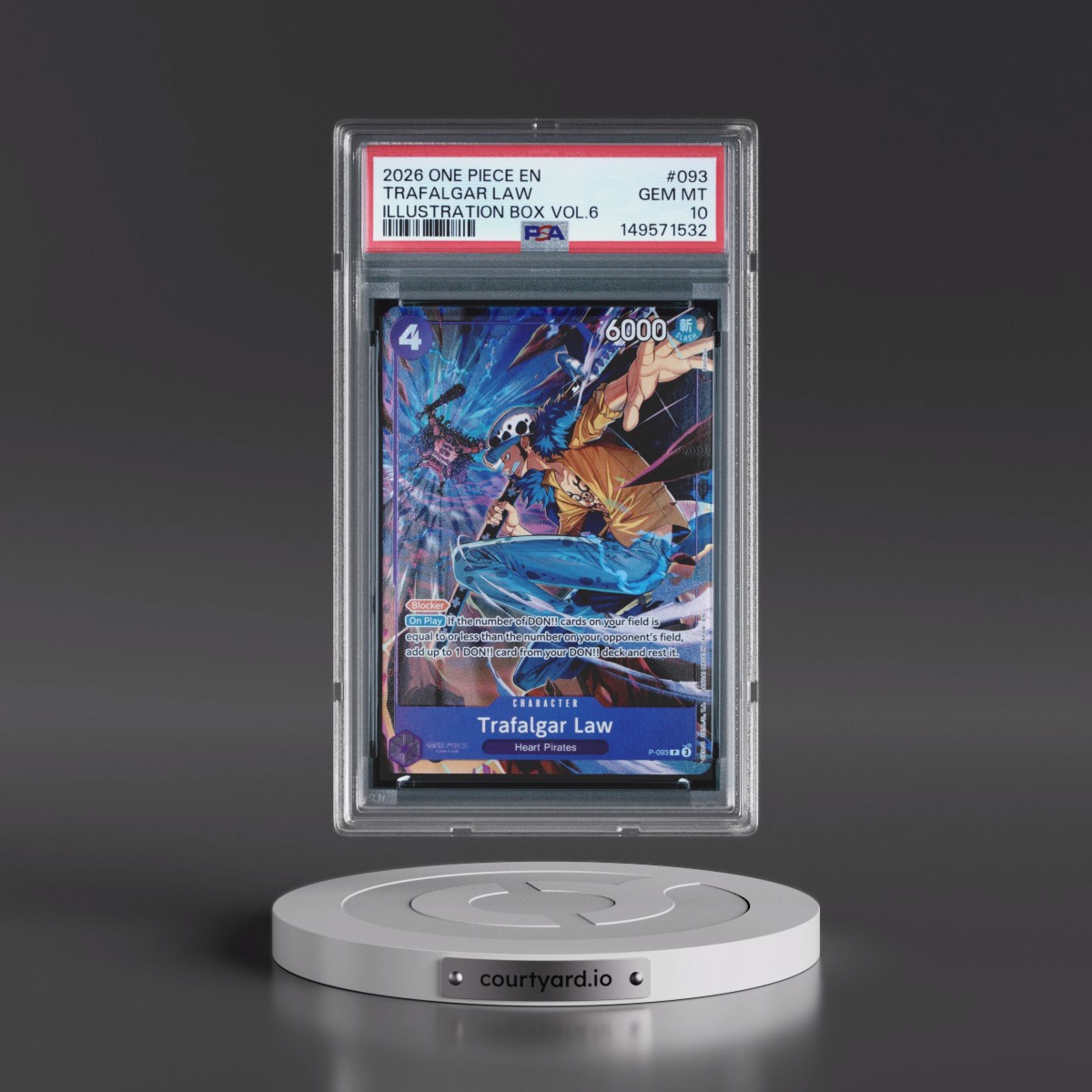 2026 One Piece Promos #093 Trafalgar Law - Illustration Box Vol.6 (PSA 10 GEM MINT)