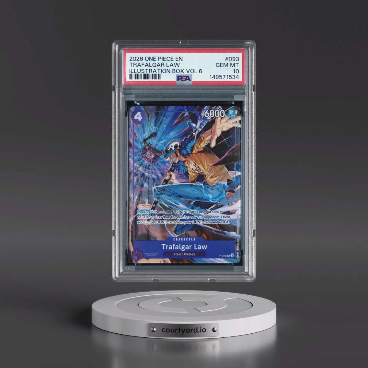2026 One Piece Promos #093 Trafalgar Law - Illustration Box Vol.6 (PSA 10 GEM MINT)