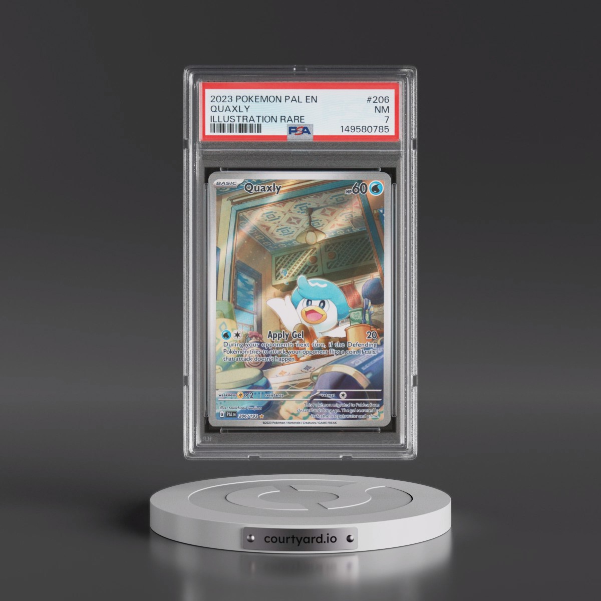 2023 Pokémon Pal EN-Paldea Evolved #206 Quaxly - Illustration Rare (PSA 7 NM)