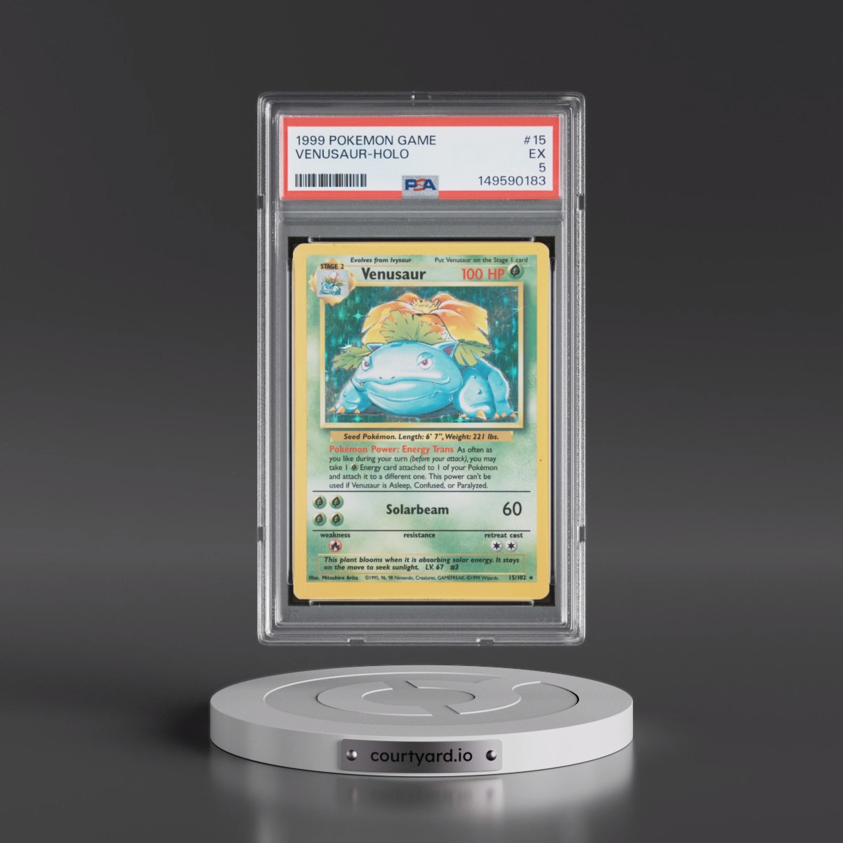 1999 Pokémon Game #15 Venusaur - Holo (PSA 5 EX)