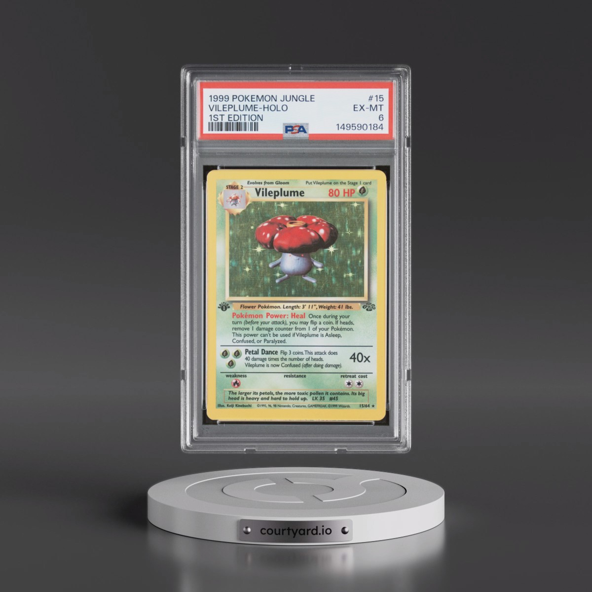 1999 Pokémon Jungle #15 Vileplume - 1st Edition Holo (PSA 6 EX-MT)