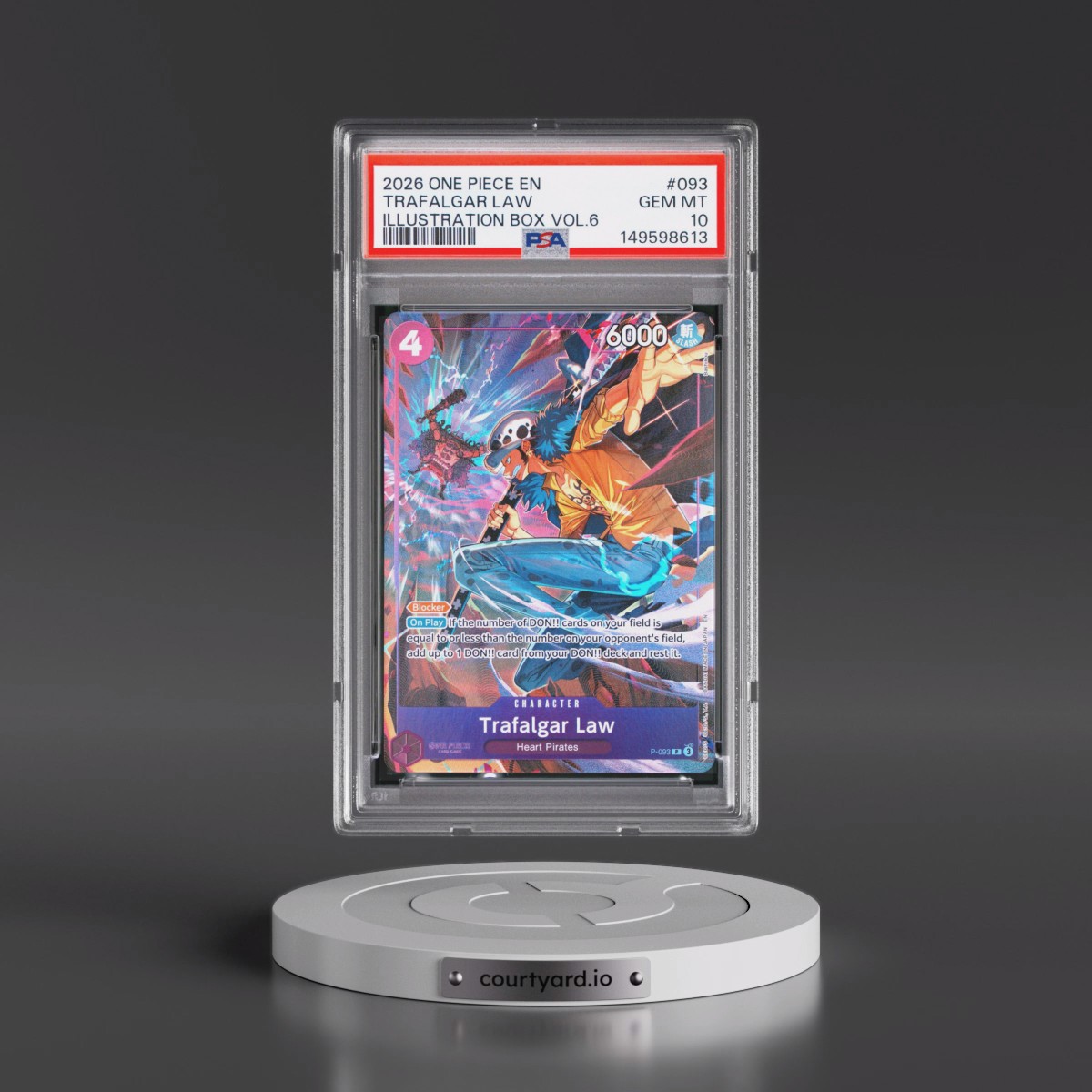 2026 One Piece Promos #093 Trafalgar Law - Illustration Box Vol.6 (PSA 10 GEM MINT)