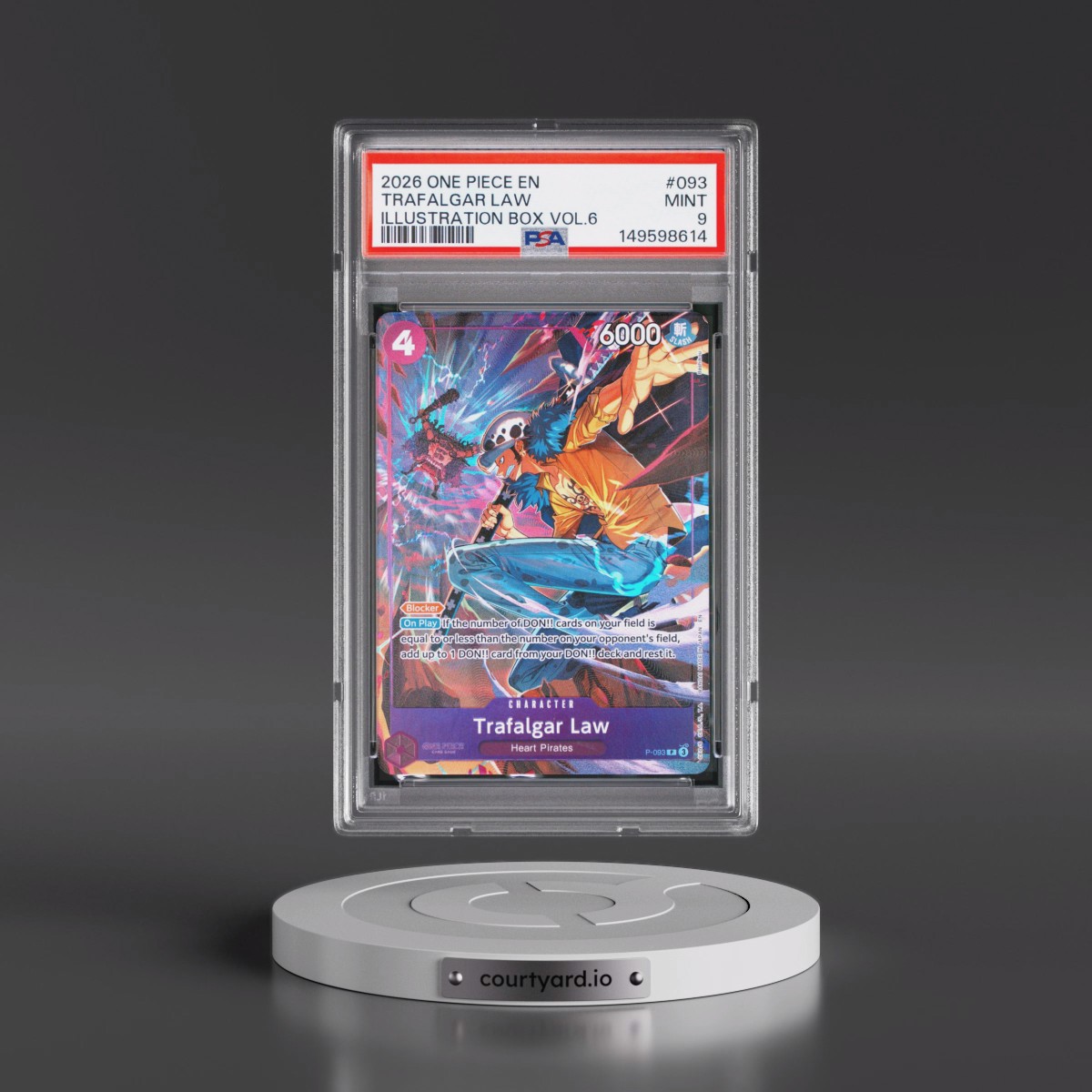 2026 One Piece Promos #093 Trafalgar Law - Illustration Box Vol.6 (PSA 9 MINT)
