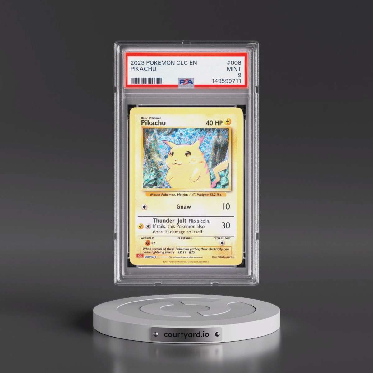 2023 Pokémon Clc-Trading Card Game Classic Charizard & HO-Oh EX Deck #008 Pikachu (PSA 9 MINT)